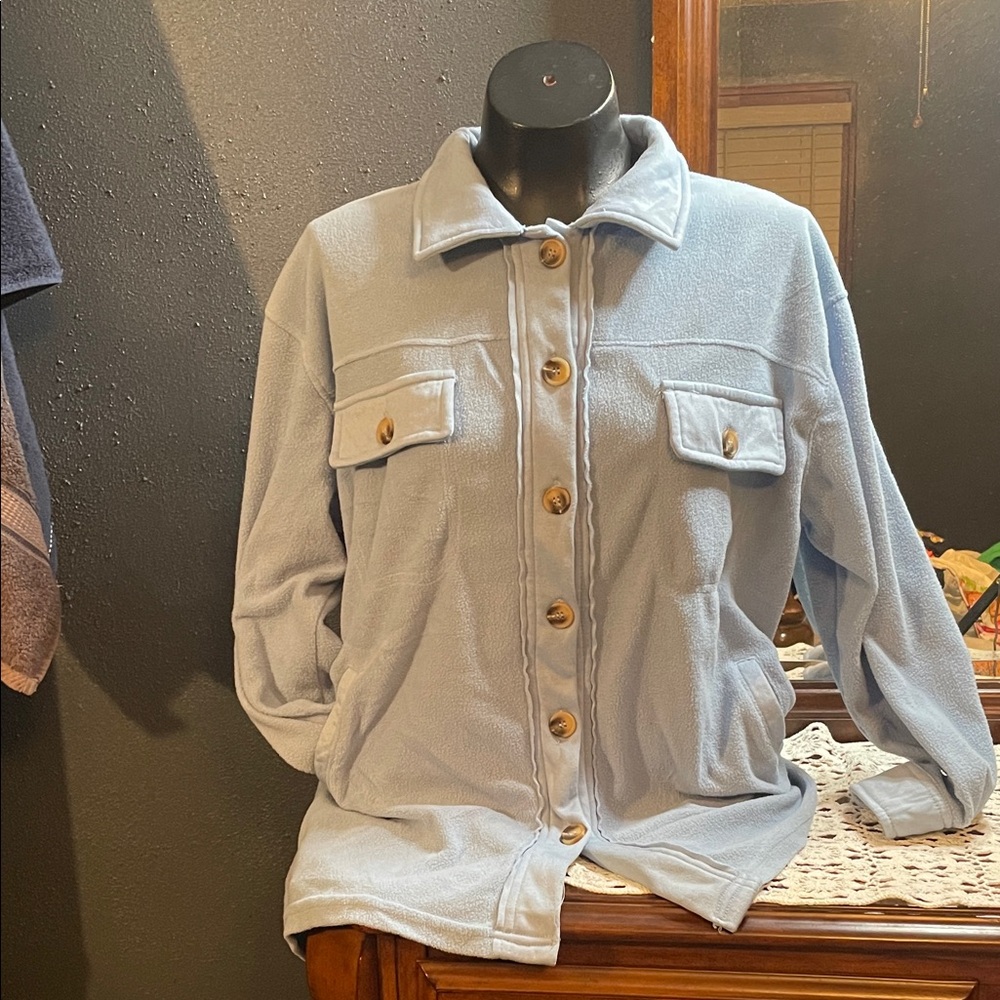 Simply Southern Sky Blue Utility Jacket